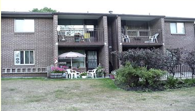 Balconies of apartment complex